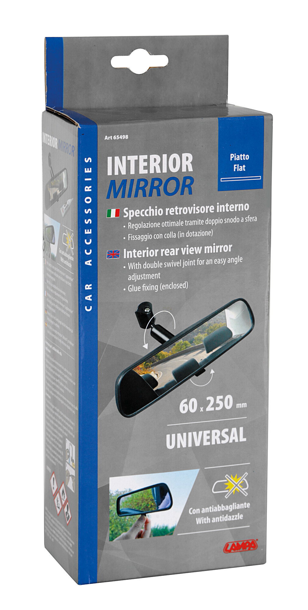 Specchietto retrovisore interno - 250x60 mm - immagine 6