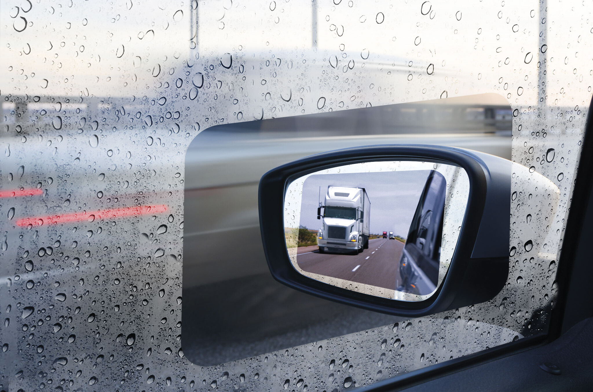 Clear-View, set 4 pellicole adesive con nano-tecnologia idrofobica - L - 150x100 mm - immagine 2