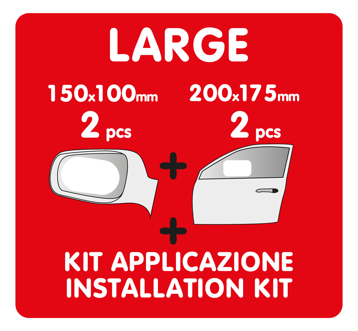 Clear-View, set 4 pellicole adesive con nano-tecnologia idrofobica - L - 150x100 mm - immagine 5