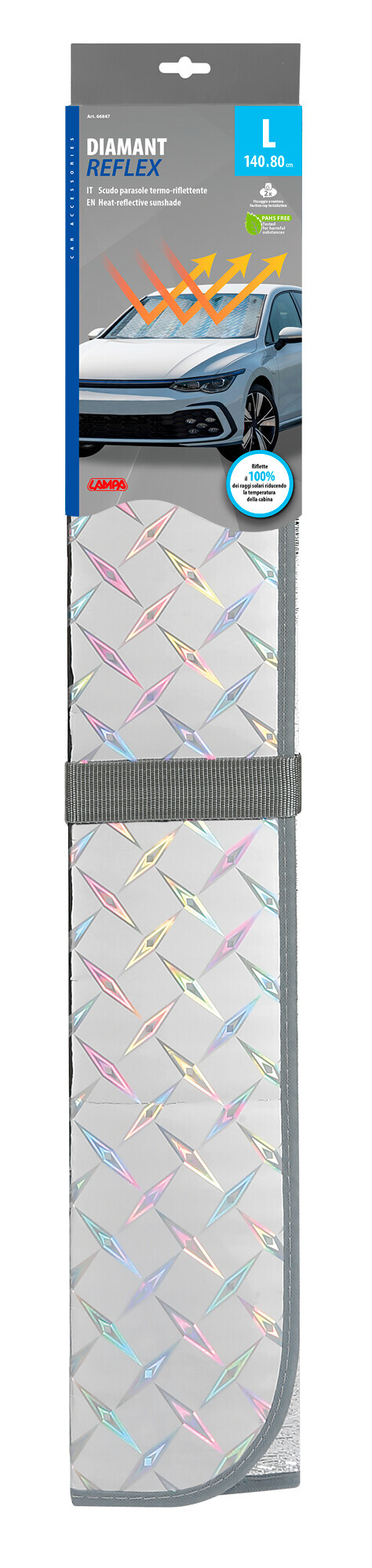 Diamant-Reflex, scudo parasole anteriore - L - 140x80 cm - immagine 2