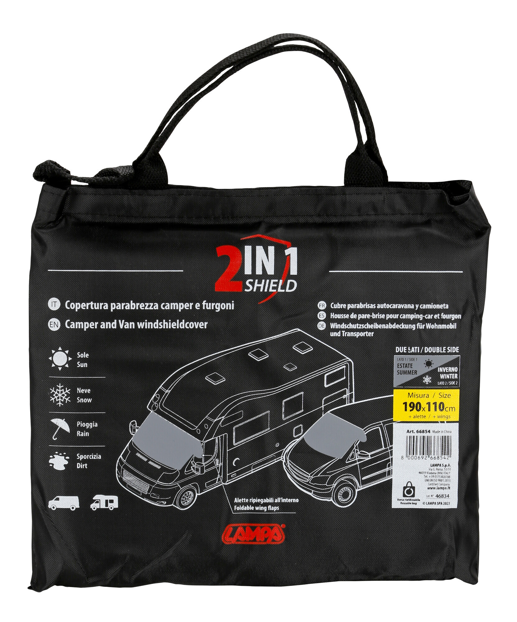 Copertura parabrezza camper e furgone - 190x110 cm - immagine 5
