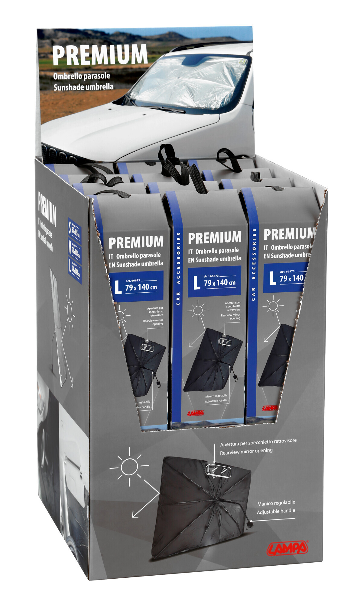 Premium, ombrello parasole - L - 79x140 cm - immagine 10
