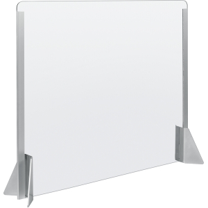 Schermo protettivo parafiato senza feritoia per banconi e scrivanie - 660x560 mm