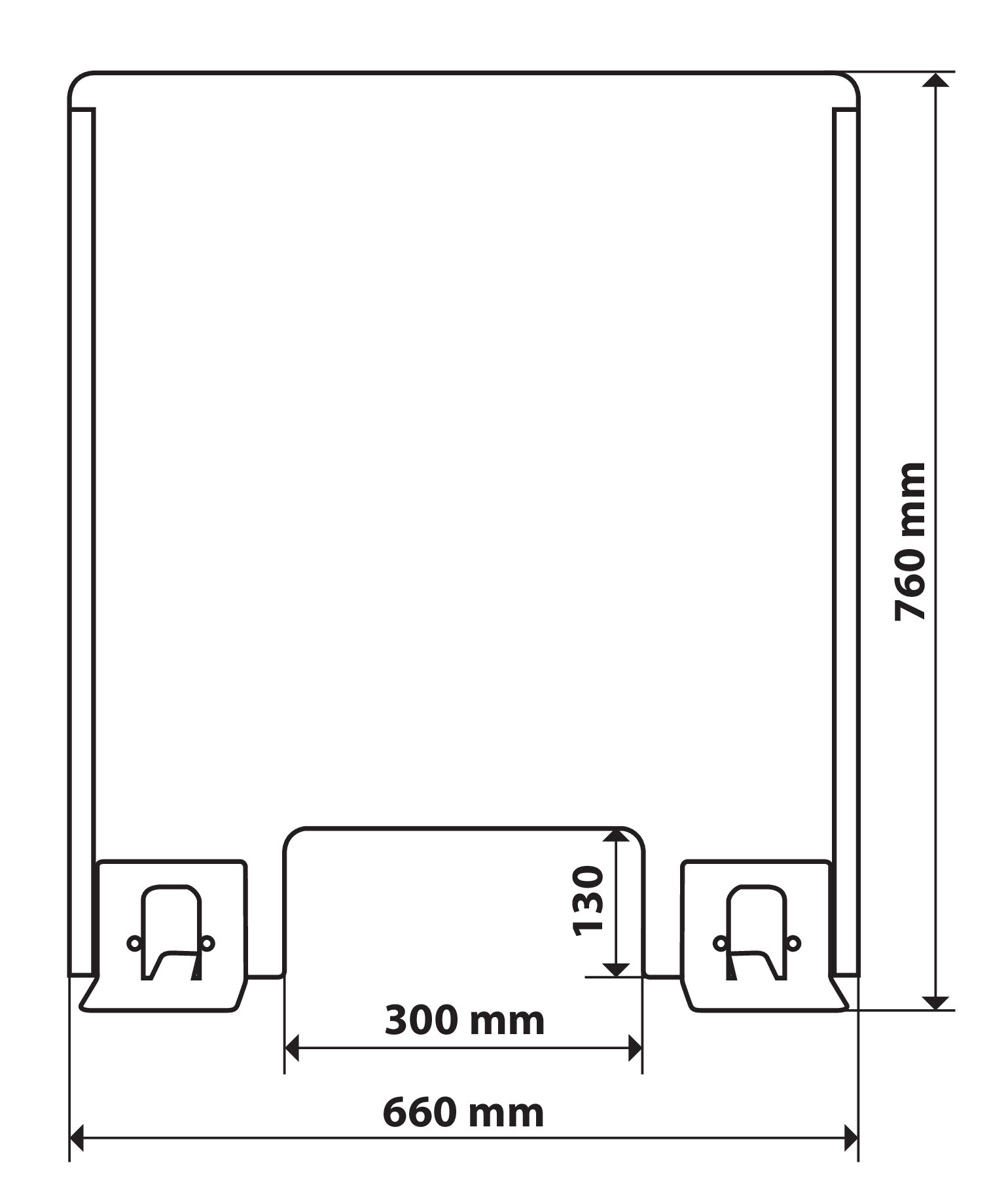 Schermo protettivo parafiato con feritoia per banconi e scrivanie - 660x760 mm - immagine 5