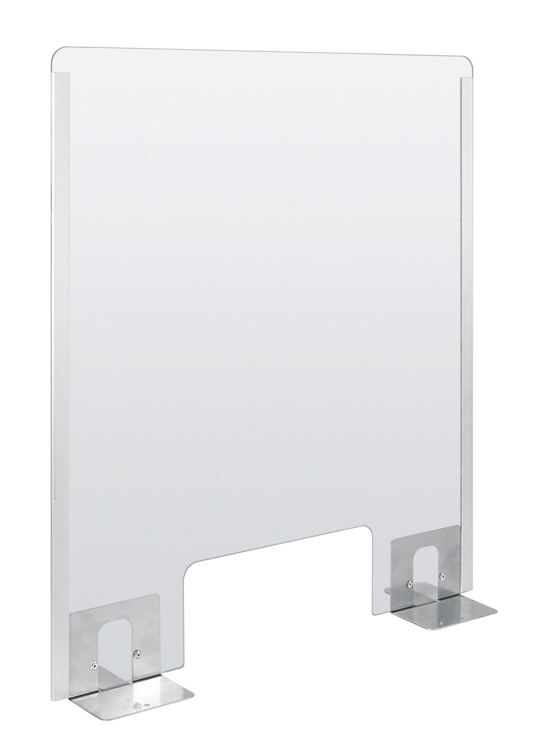 Schermo protettivo parafiato con feritoia per banconi e scrivanie - 660x760 mm