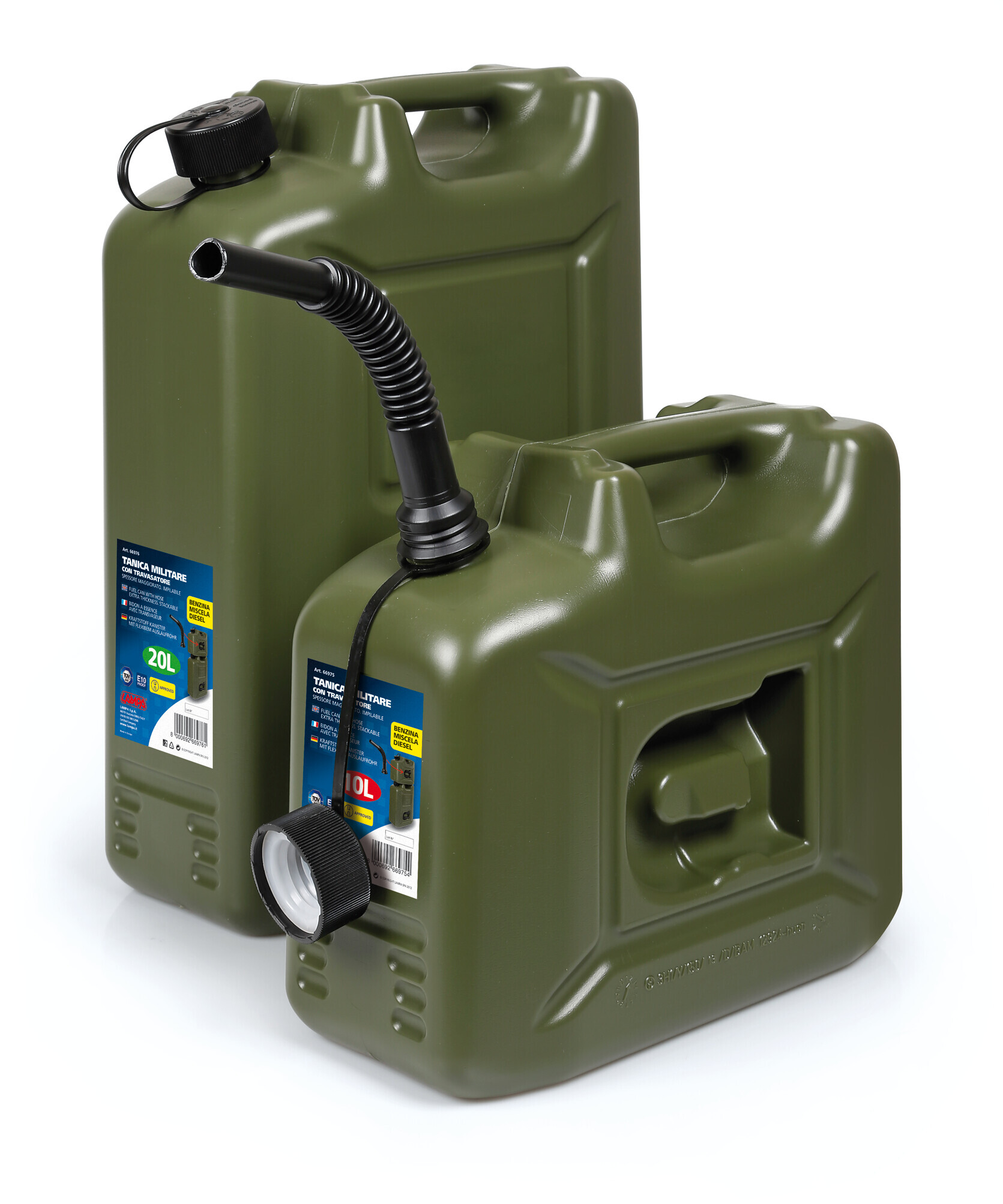 Tanica carburante in polietilene, modello militare - 10 L - immagine 5