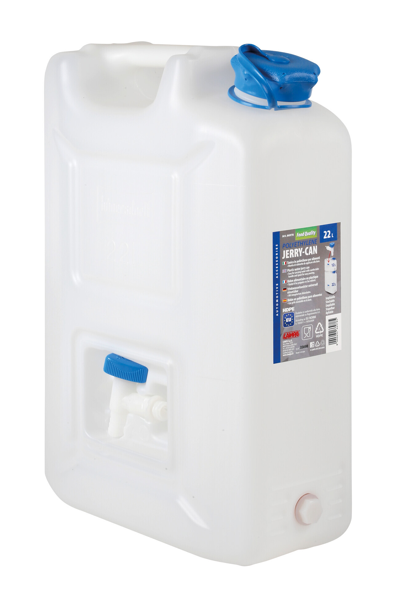 Tanica in polietilene con rubinetto per uso alimentare - 22 L - immagine 2