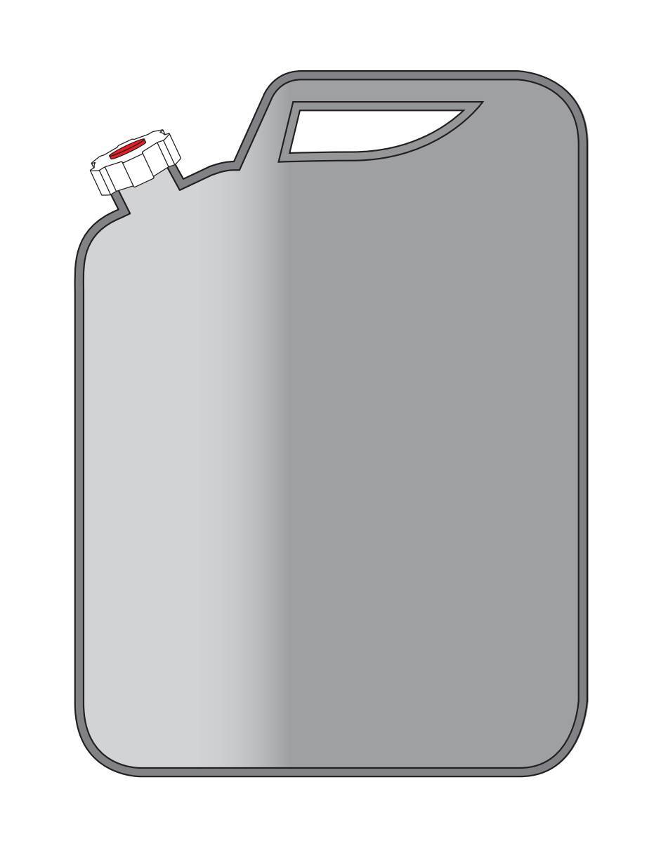 Premium, tanica carburante in metallo - 20 L - Rosso - immagine 3