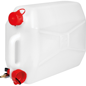 Tanica in polietilene con rubinetto in metallo - 20 L - Orizzontale