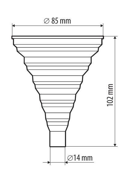 Mini imbuto pieghevole in silicone - immagine 4