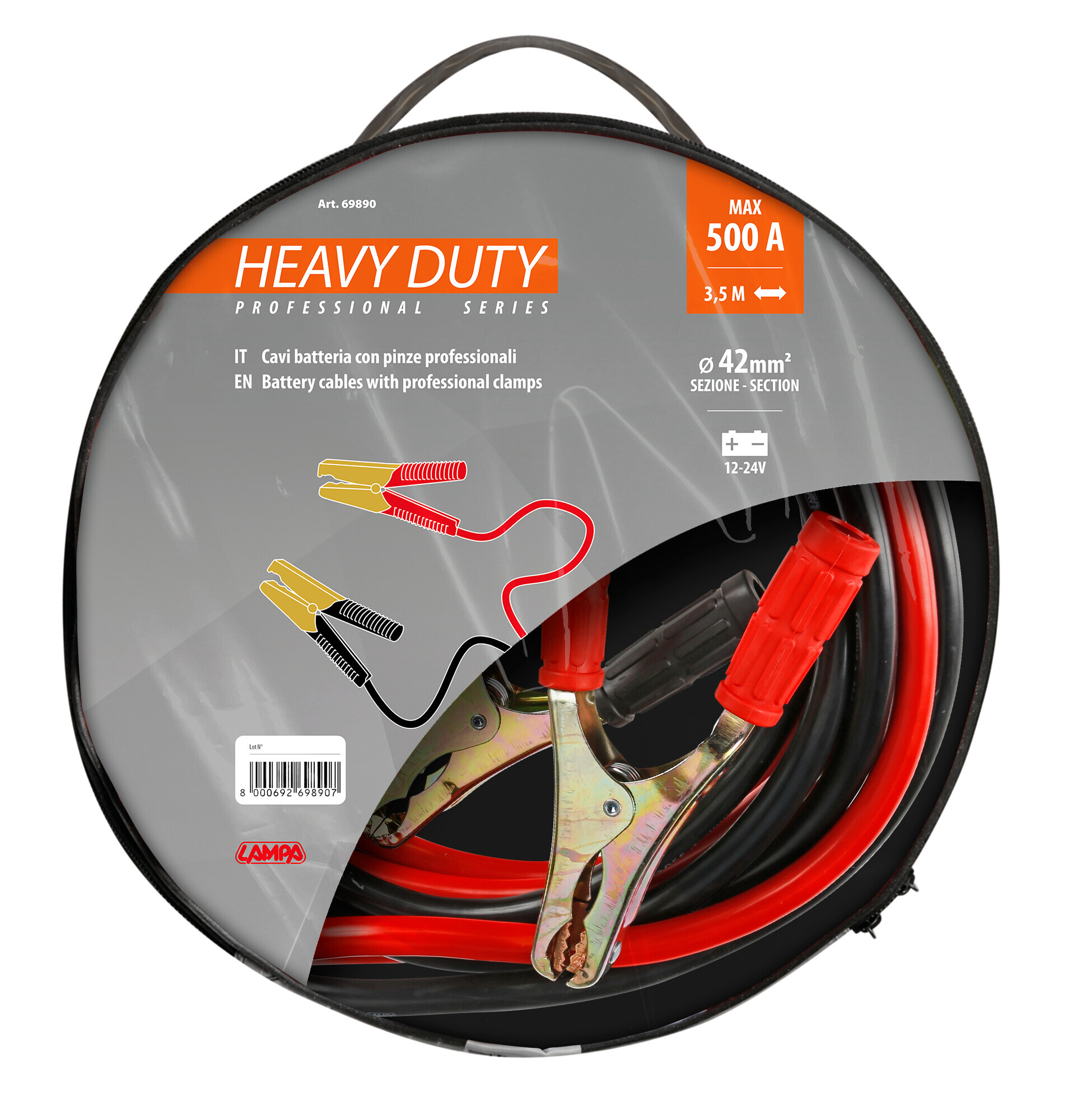 Cavi Batteria Heavy-Duty - 350 cm - 500 A - 42 mm² - immagine 4