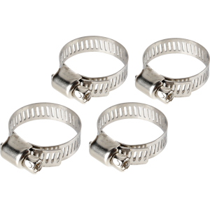 Fascette stringitubo in acciaio inox - set 4 pz - ↔ 8 mm - Ø 14-27 mm