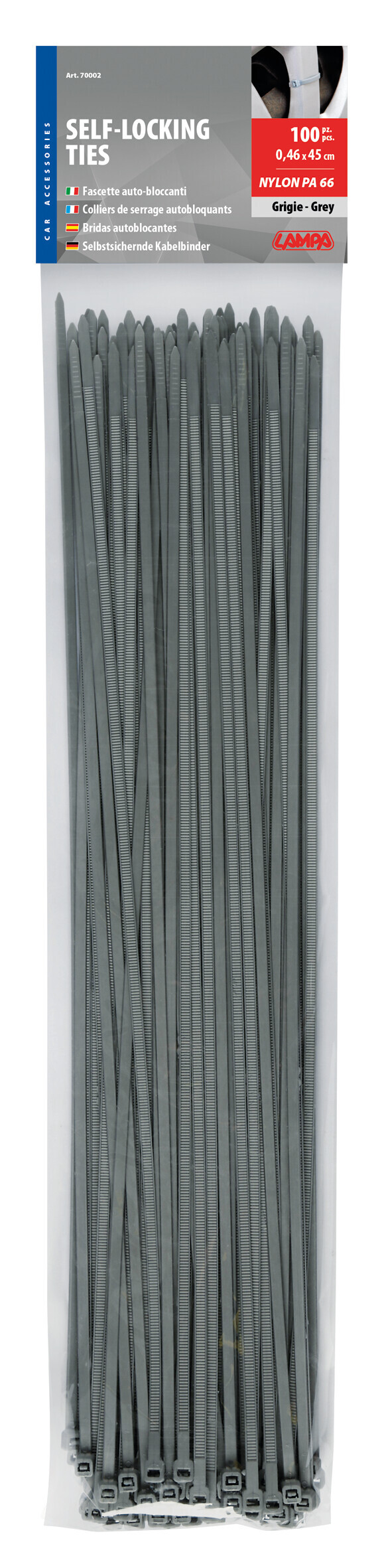 Fascette fermacavo 100 pz - 45 cm - Grigio - immagine 4
