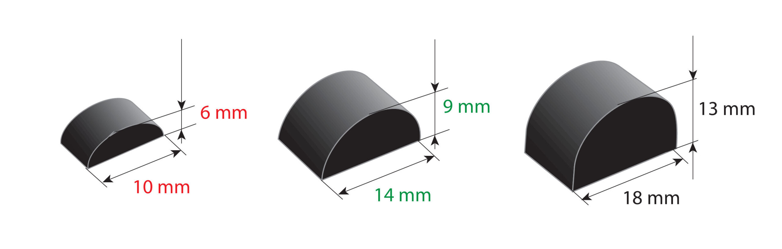 Striscia gommata multiuso - 310 cm - 10x6 mm - immagine 7