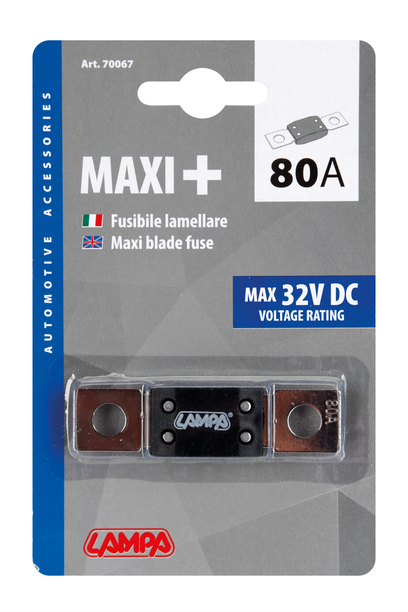 Maxi+, fusibile lamellare tipo ANL 12/32V - 80A - immagine 4