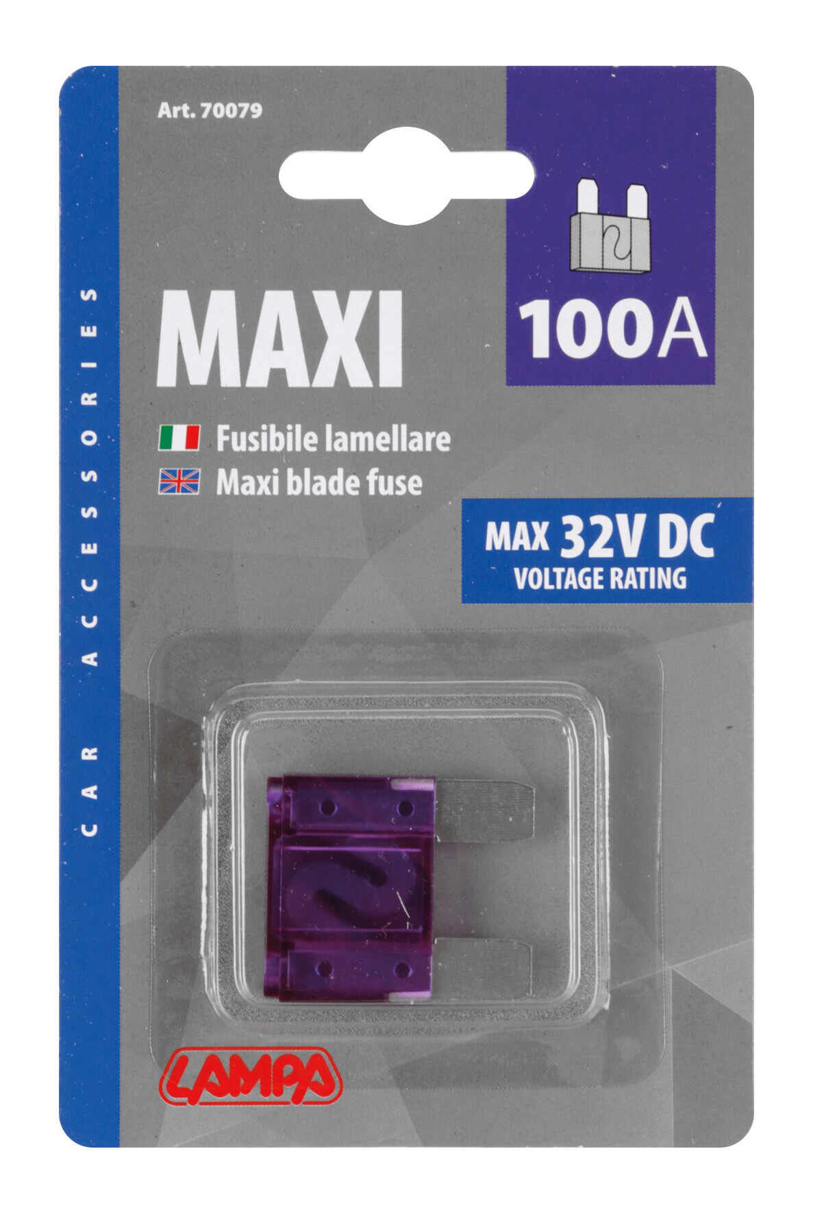 Fusibile lamellare Maxi, 12/32V - 100A - immagine 2