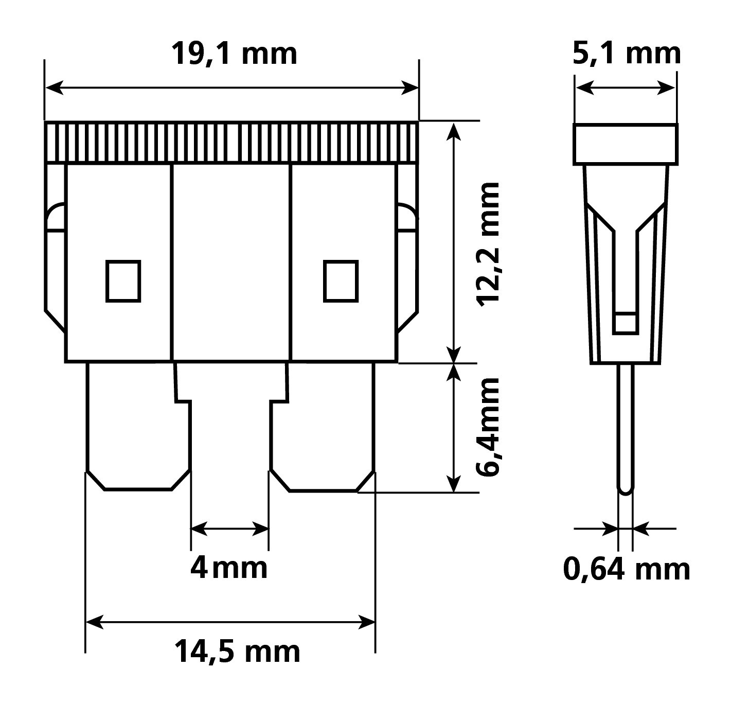 Set 10 fusibili lamellari assortiti, 12/32V - immagine 2