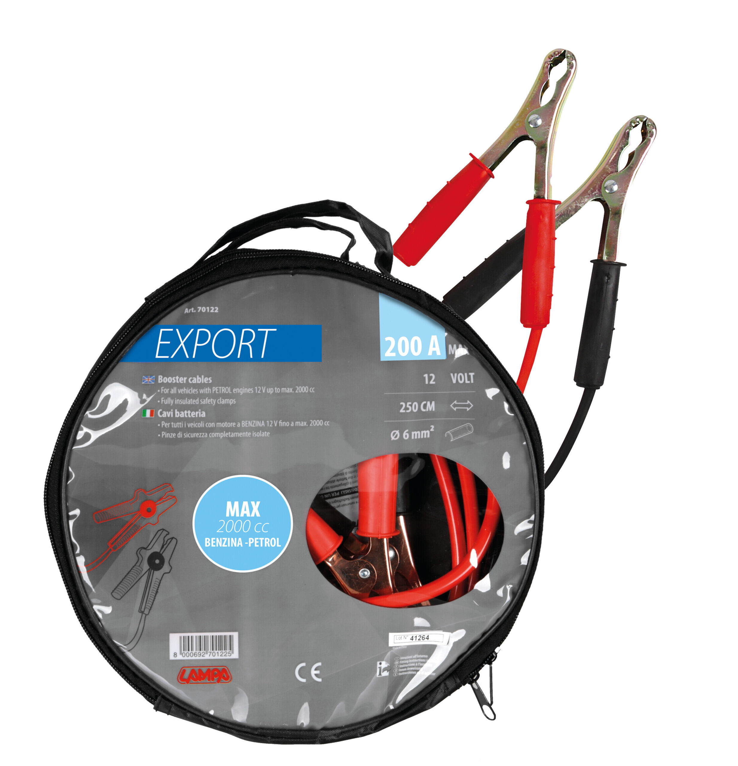 Cavi batteria Export 12V - 250 cm - 200 A - 6 mm² - immagine 3