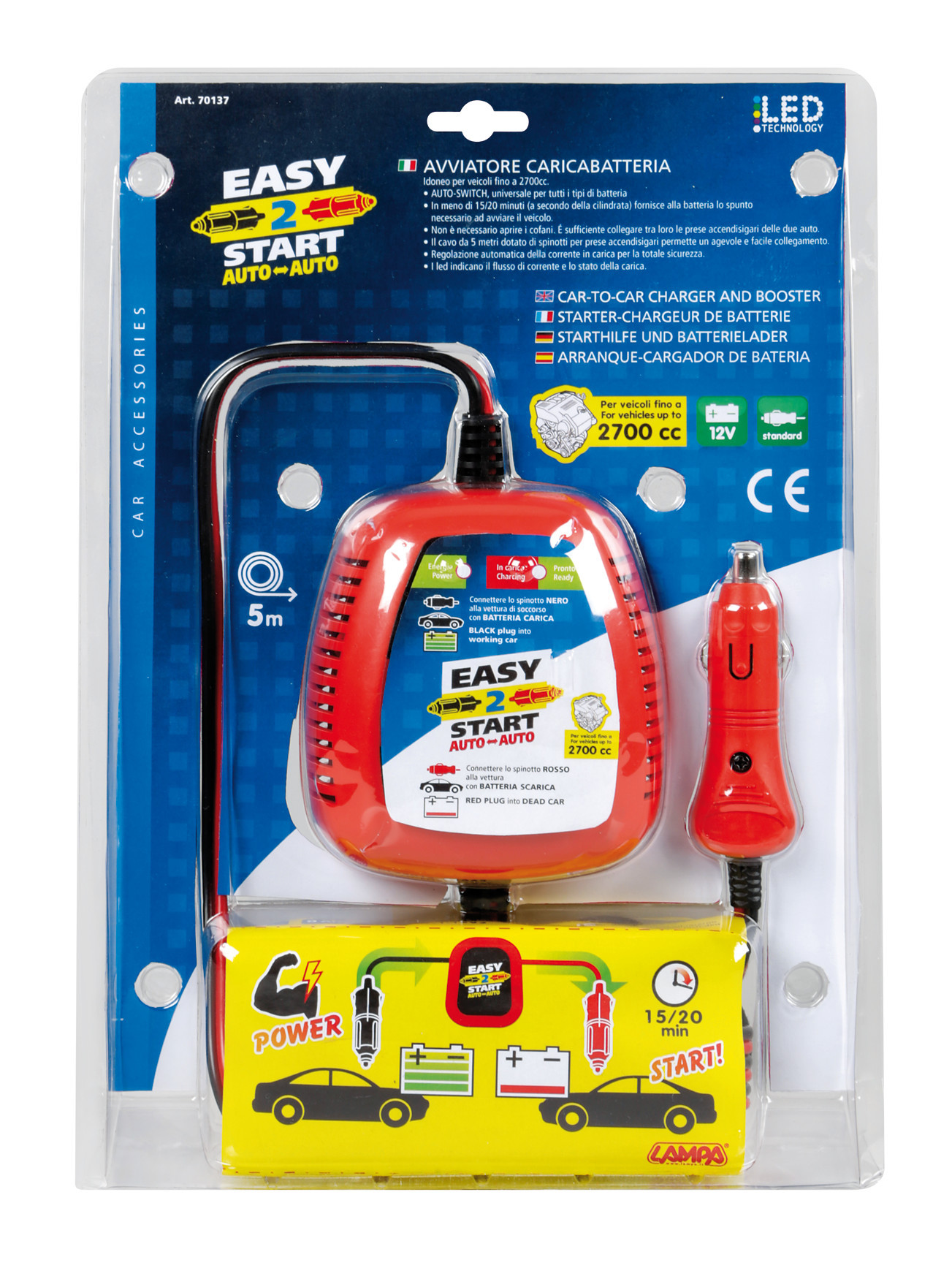 Easy 2 Start, avviatore caricabatteria, 12V - immagine 3