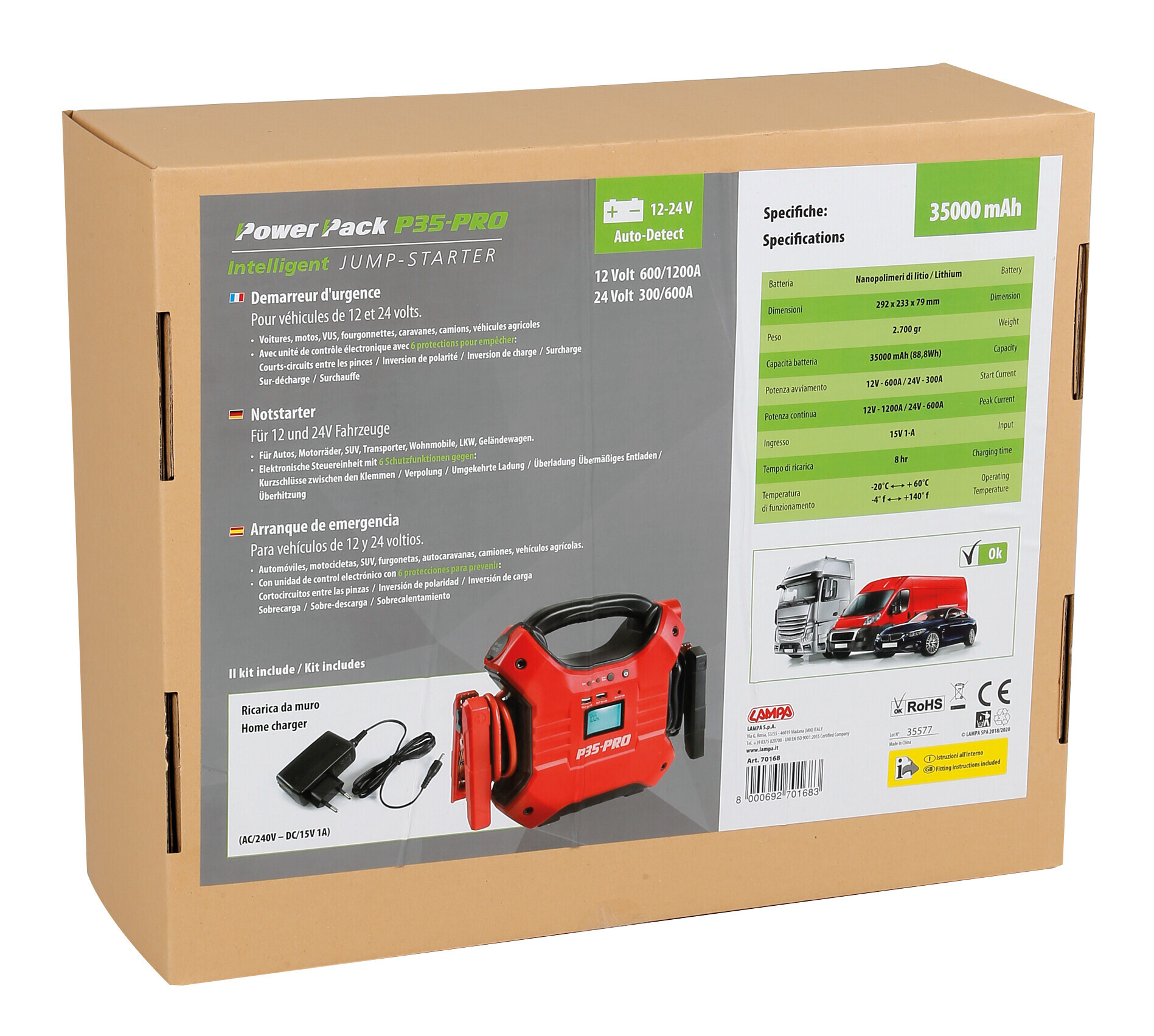 Power Pack P35 Pro - 12/24V - 35Ah - immagine 6