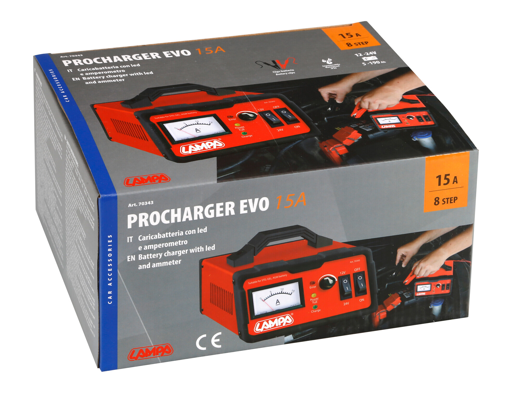 Procharger Evo 15A, caricabatteria 12/24V - immagine 5