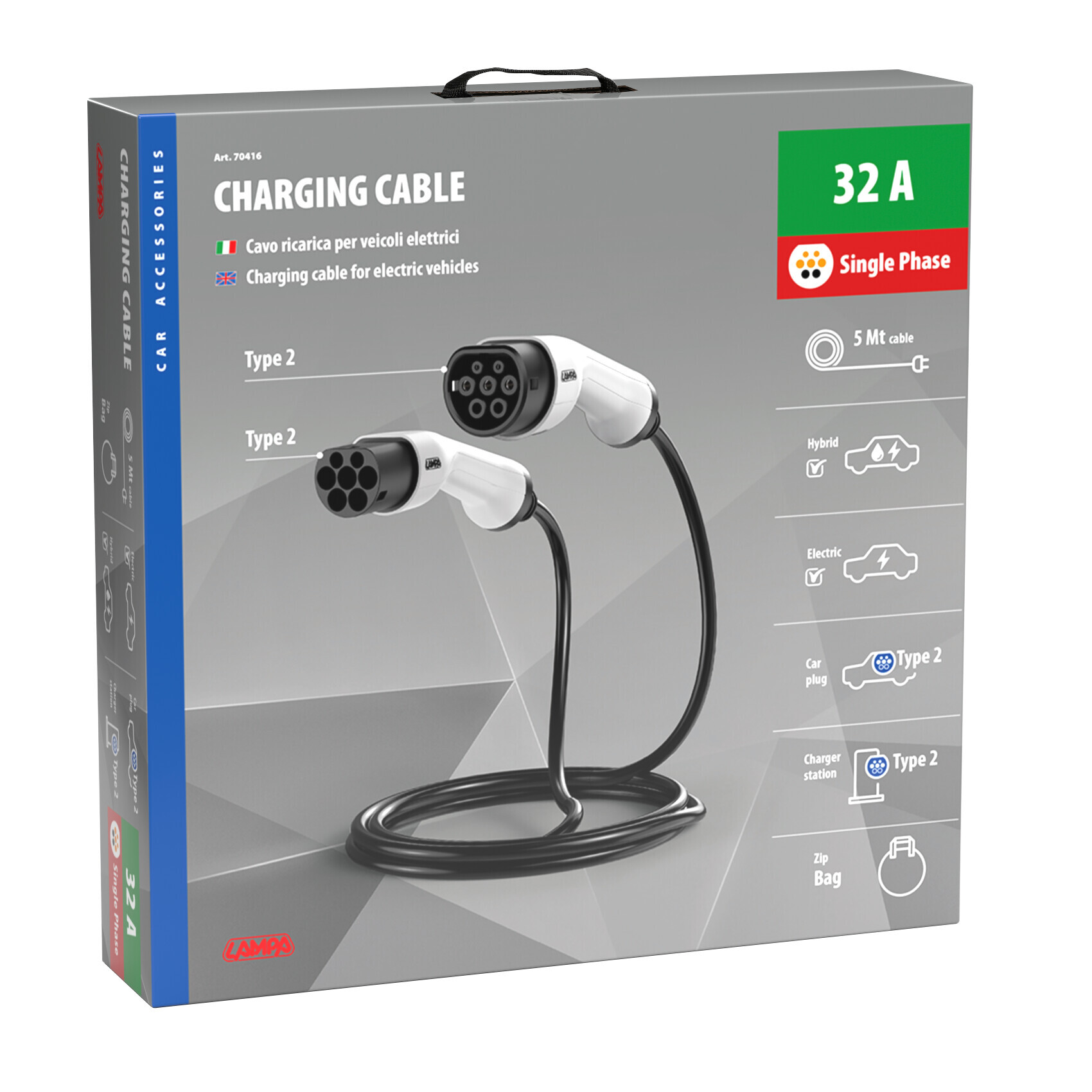 Cavo ricarica per veicoli elettrici - Monofase - 32A - immagine 18