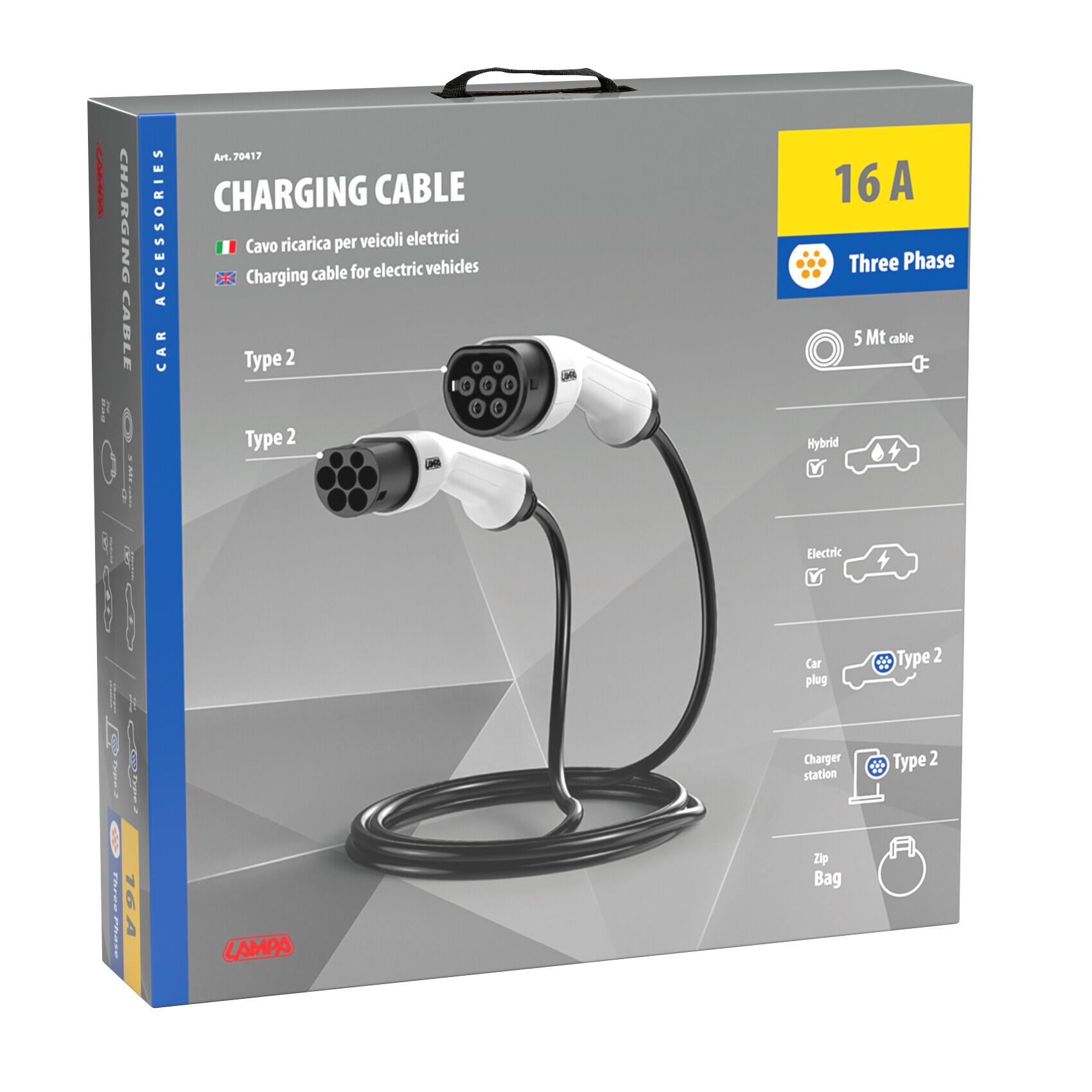 Cavo ricarica per veicoli elettrici - Trifase - 16A - immagine 18