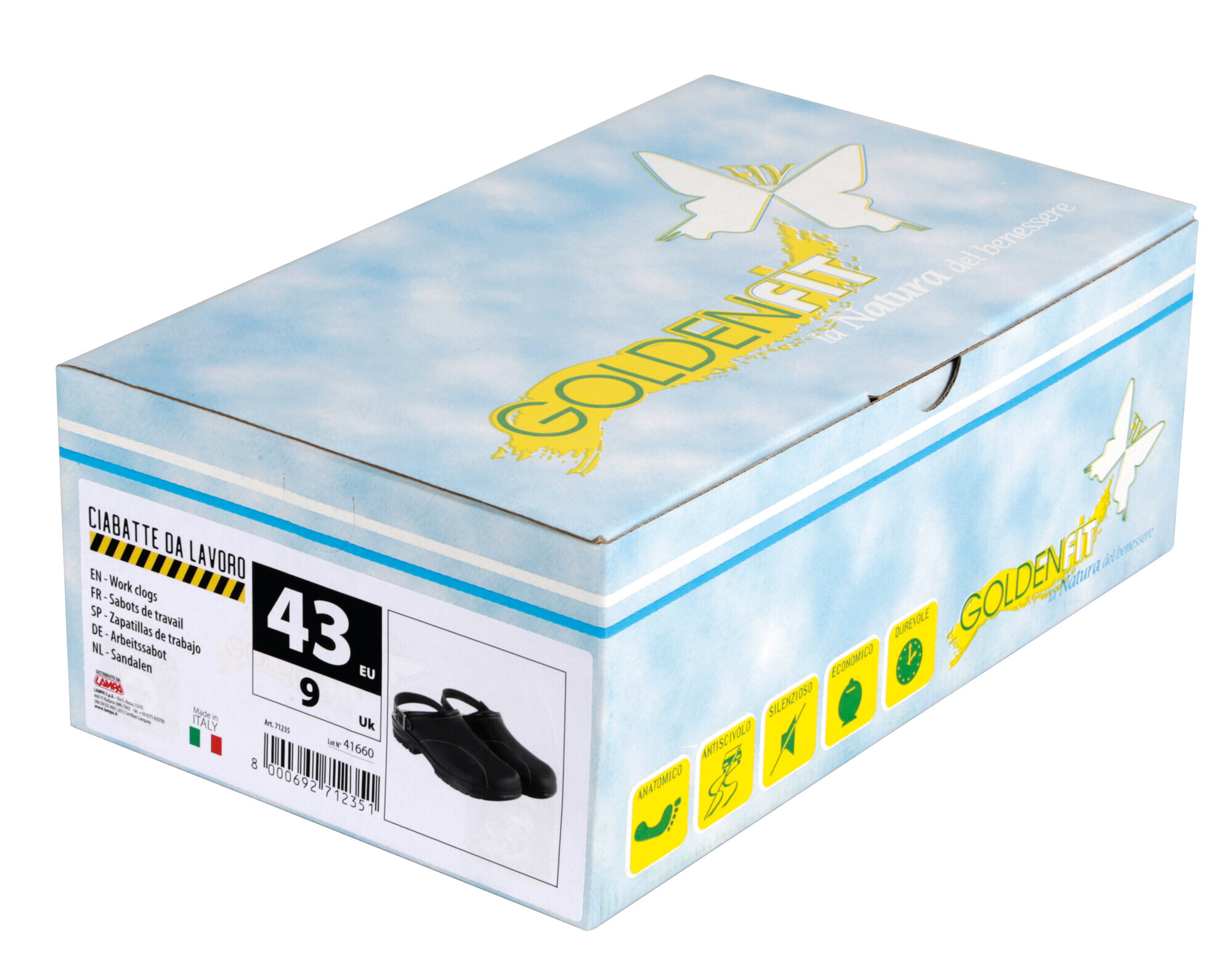 Golden Fit, ciabatte da lavoro - EU 43 - UK 9 - immagine 7