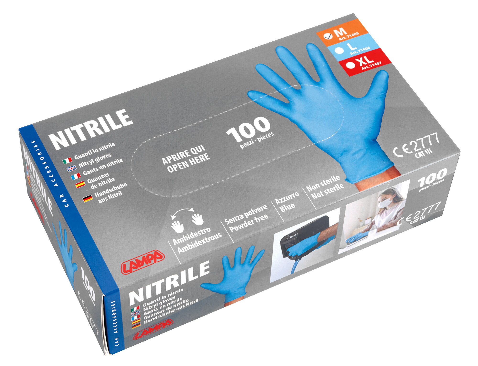 Guanti in nitrile - 100 pz - M - immagine 2