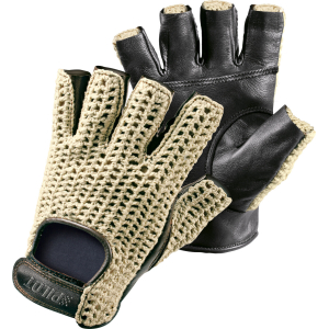 Pilot-1, guanti guida mezze dita - XL - Nero