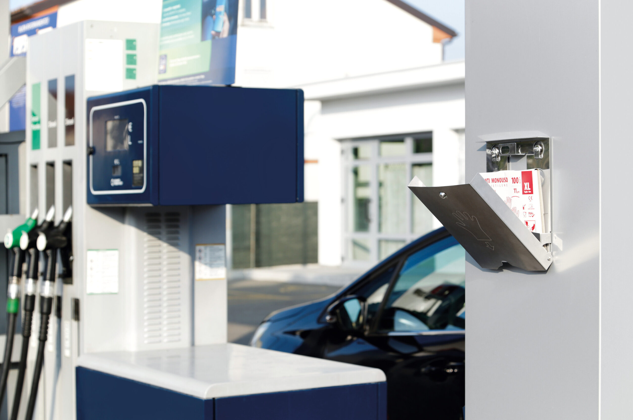 Dispenser in acciaio inox con serratura per guanti monouso - immagine 7
