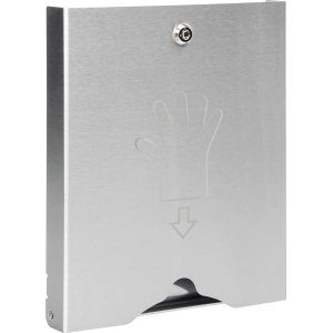 Dispenser in acciaio inox con serratura per guanti monouso