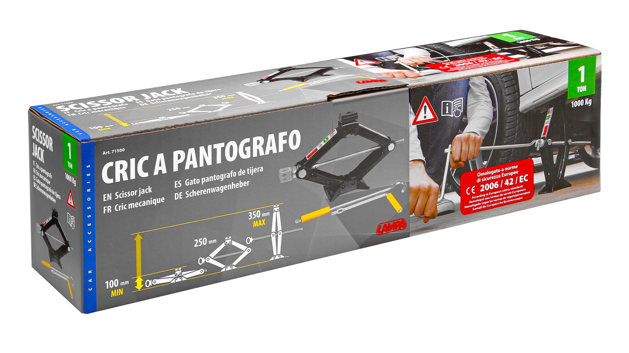 Cric a pantografo - 1.000 kg - immagine 3