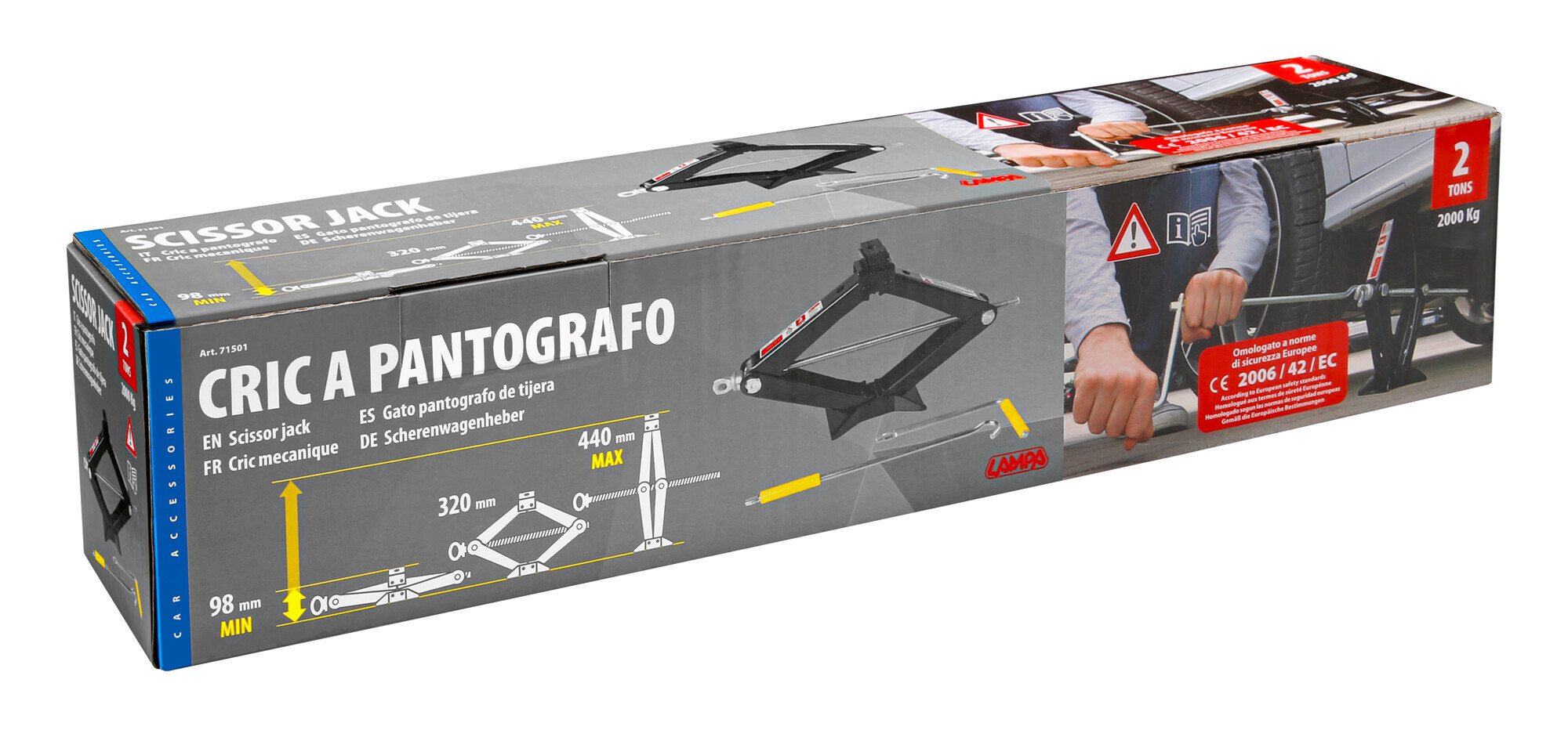 Cric a pantografo - 2.000 kg - immagine 5