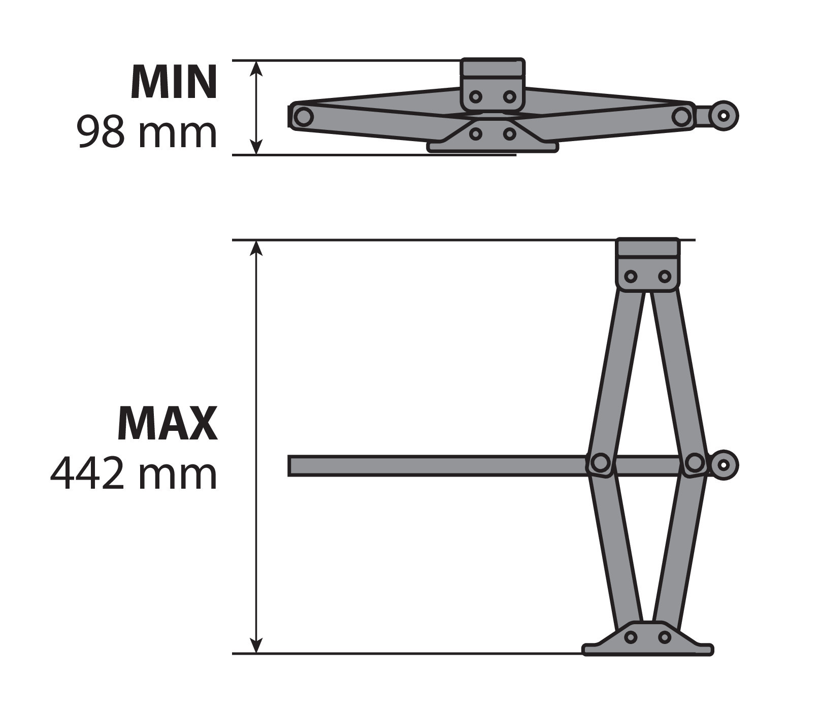 Cric a pantografo - 2.000 kg - immagine 4