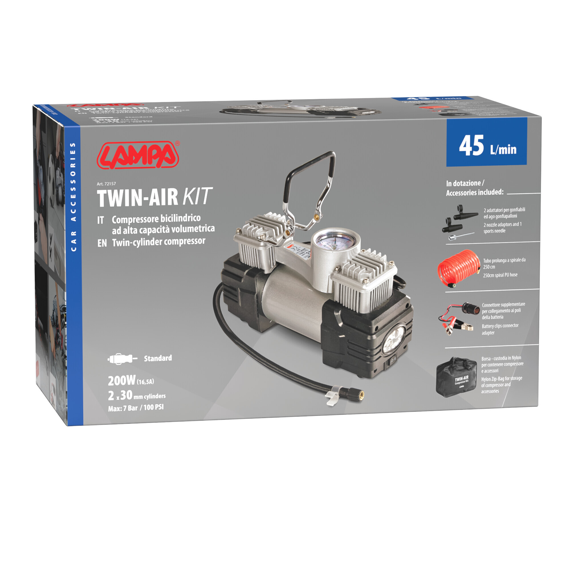 Twin-Air Kit, compressore bicilindrico, 12V - 200W - immagine 15