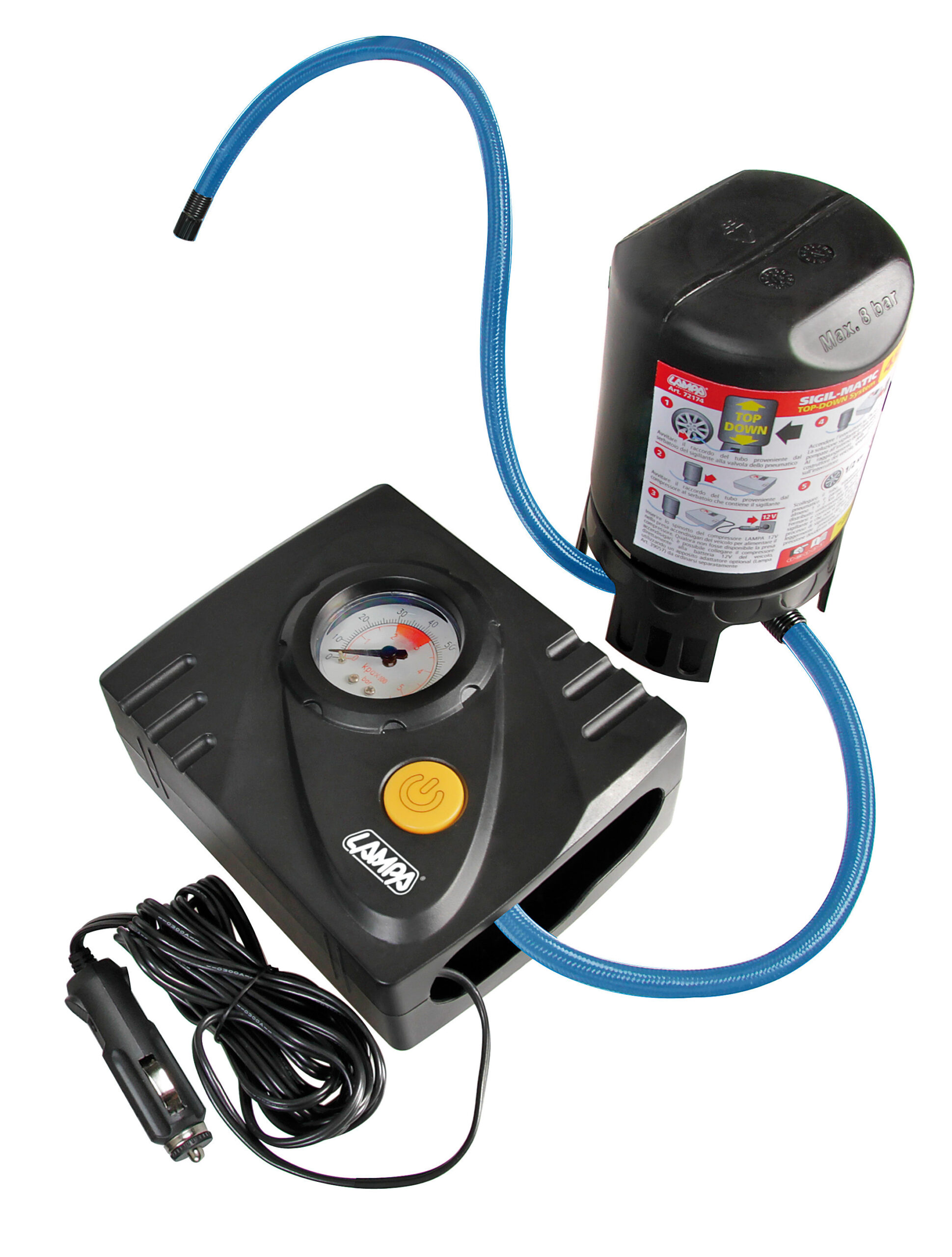 Pump-Jet & Fix Basic, kit riparazione pneumatici, 12V - immagine 6