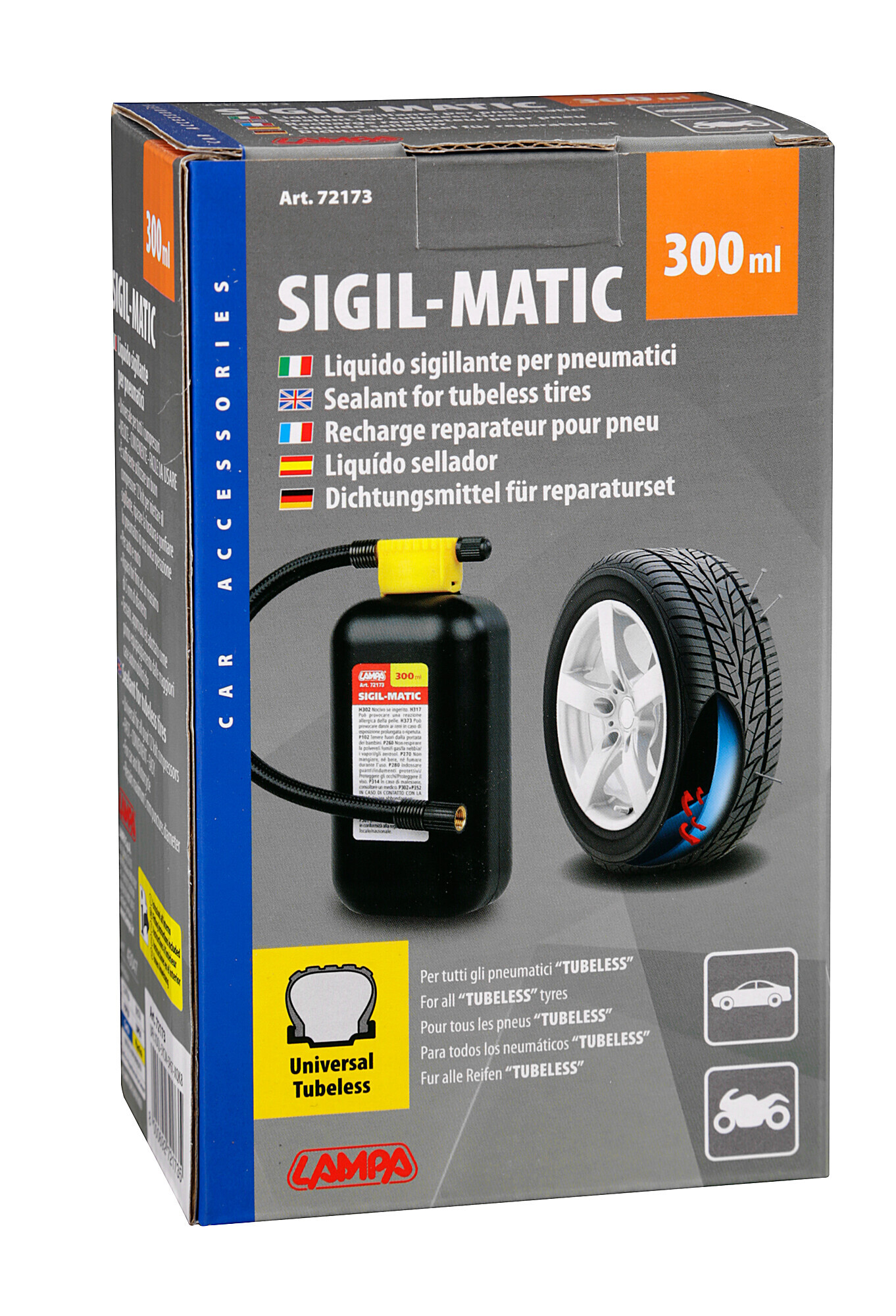 Sigil-Matic, kit liquido sigillante per pneumatici, 300 ml - immagine 4