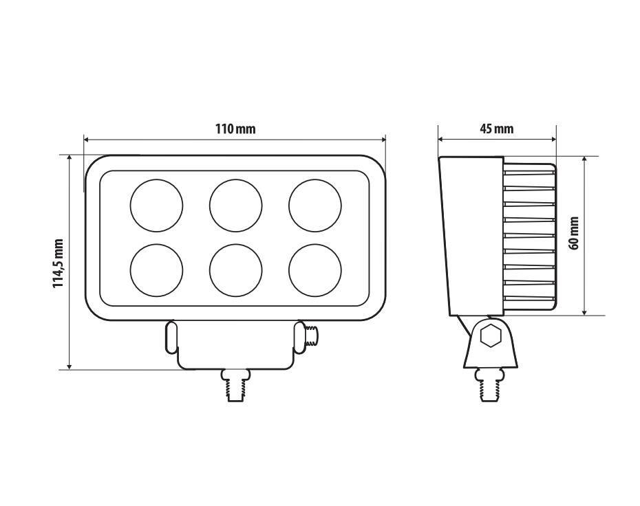 WL-2, faro ausiliario a 6 Led - 12/24V - Bianco - immagine 3