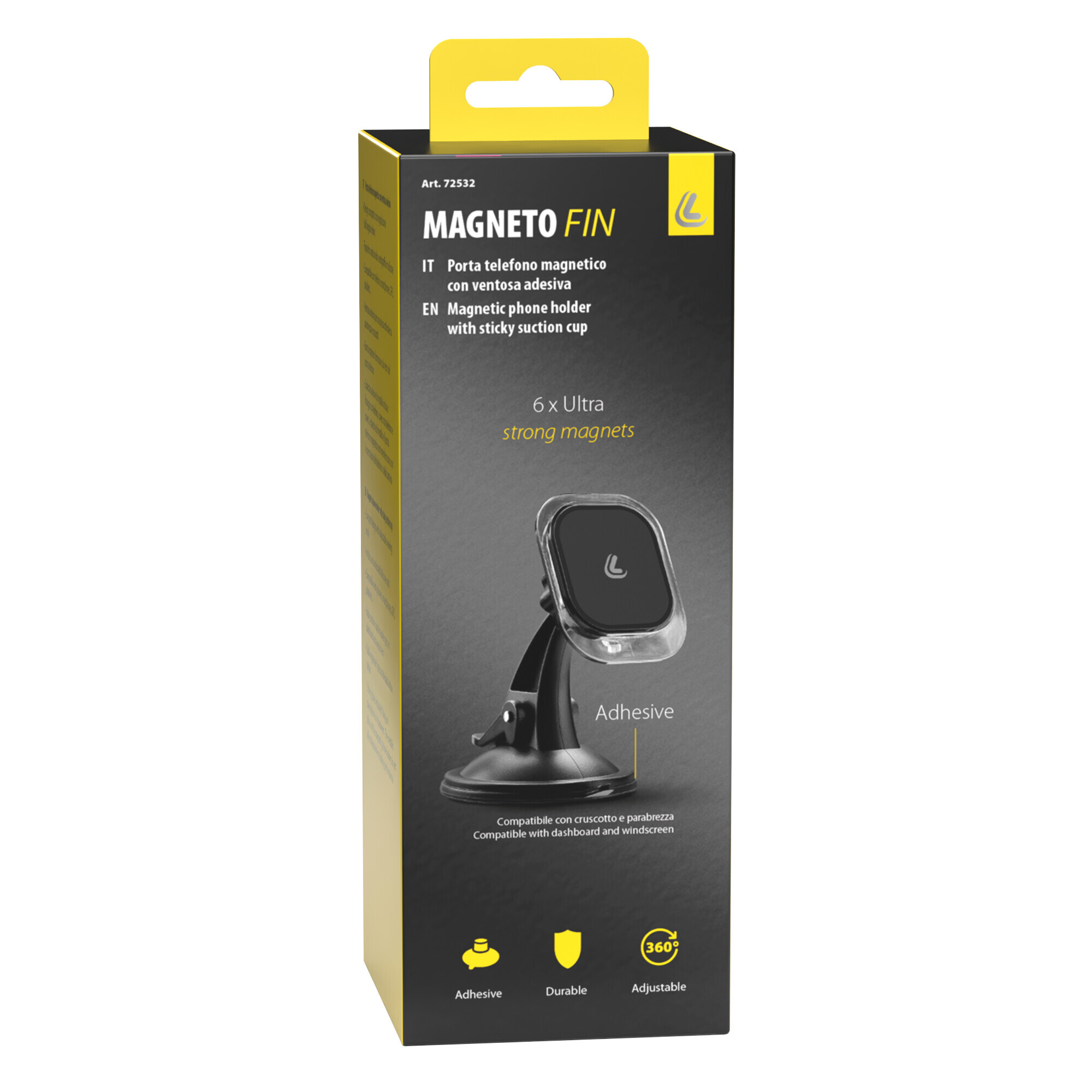 Magneto Fin, porta telefono magnetico con ventosa adesiva - immagine 5