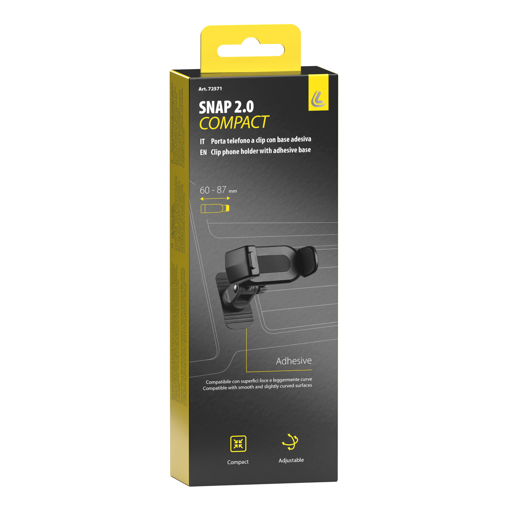 Snap 2.0 Compact, porta telefono a clip con base adesiva - immagine 6