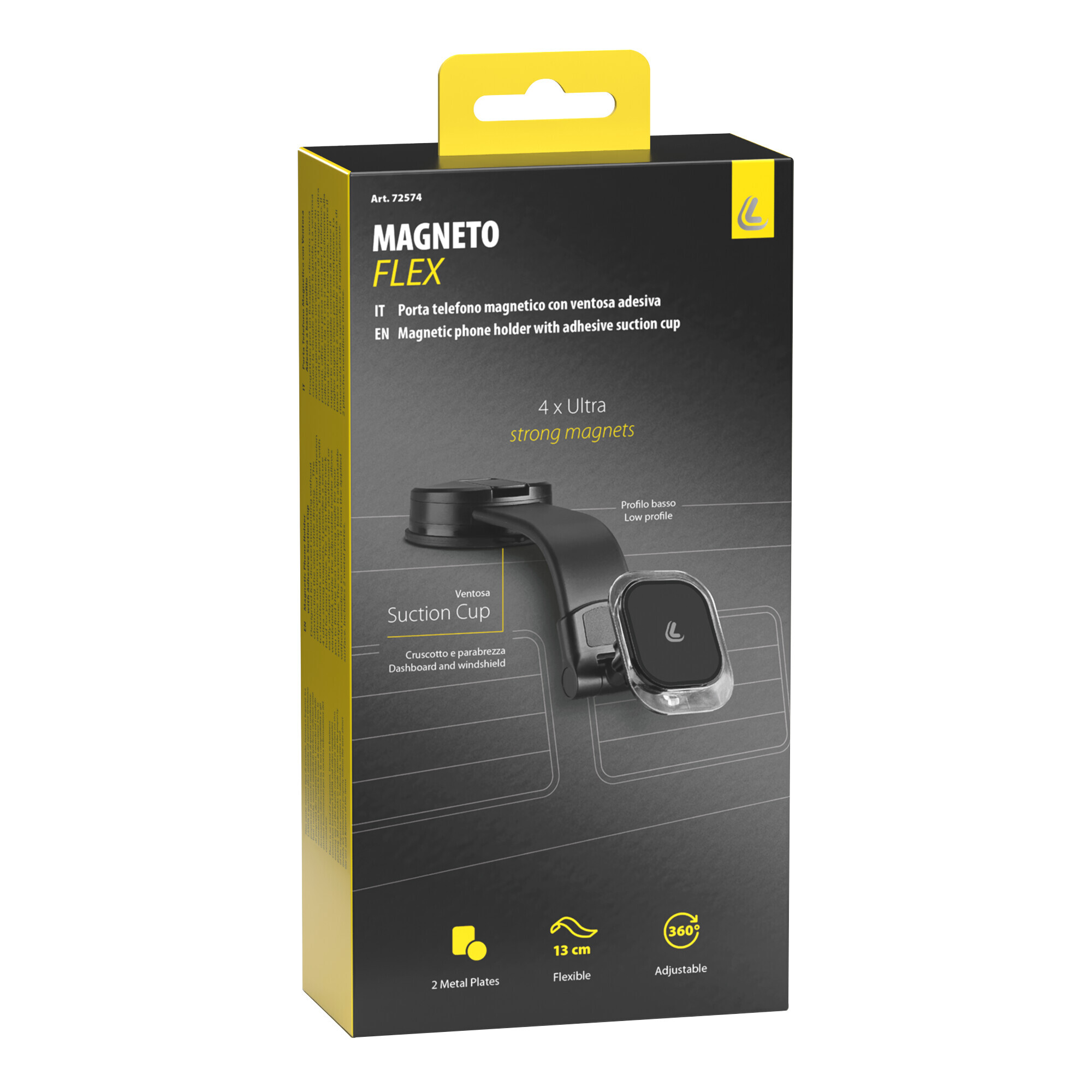 Magneto Flex, porta telefono magnetico con ventosa adesiva a basso profilo - immagine 6