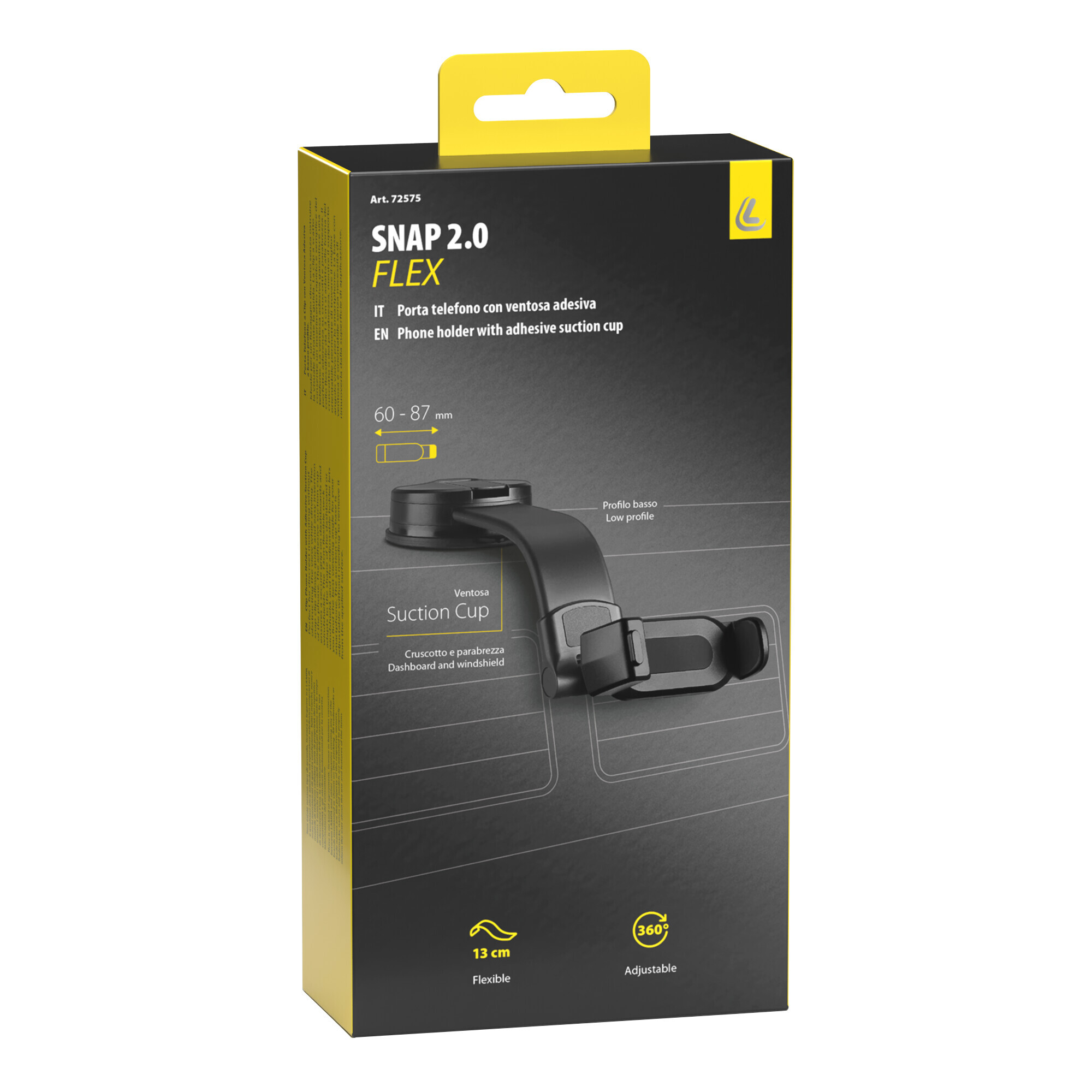 Snap Flex 2.0, porta telefono a clip con ventosa adesiva a basso profilo - immagine 7
