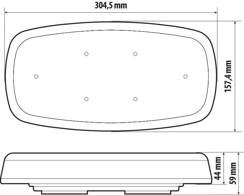 Barra lampeggiante arancio, 7 funzioni, 12/24V - immagine 6