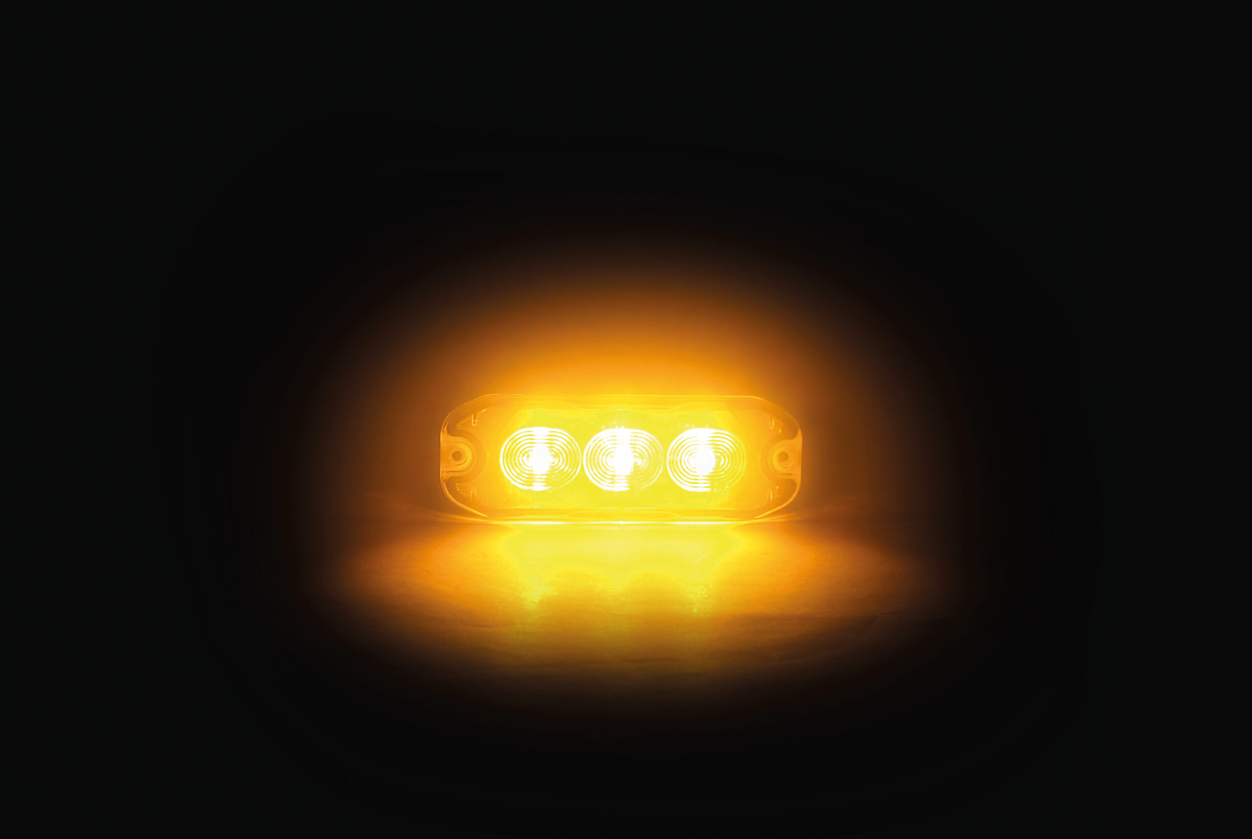 Luce di segnalazione multifunzione a 3 Led, 9/32V - 80x29 mm - Arancio - immagine 3