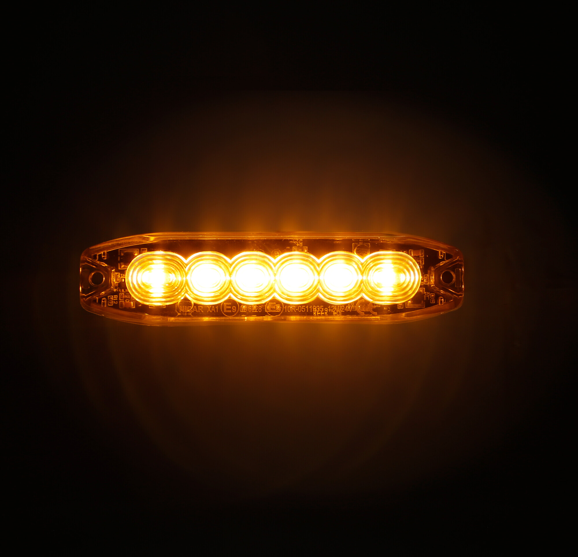 Luce di segnalazione multifunzione a 6 Led, 9/32V - Arancio - immagine 5