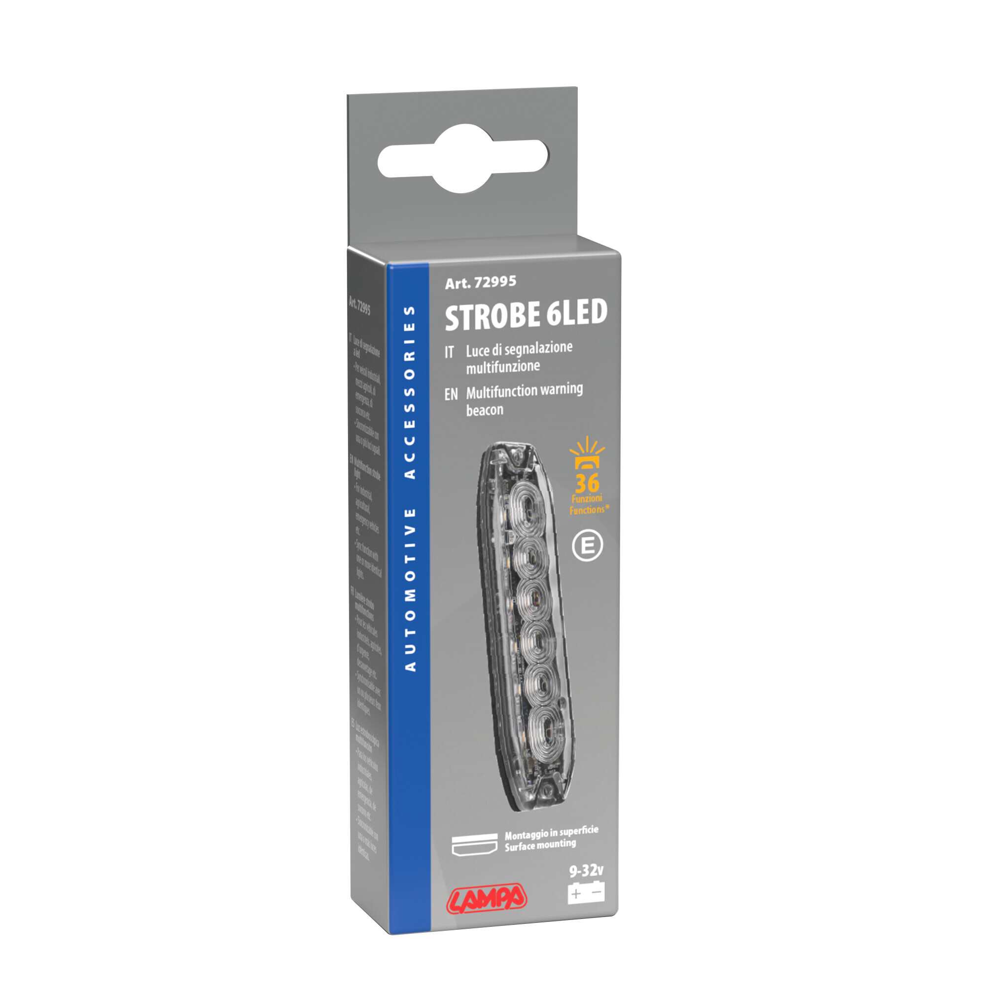 Luce di segnalazione multifunzione a 6 Led, 9/32V - Arancio - immagine 7