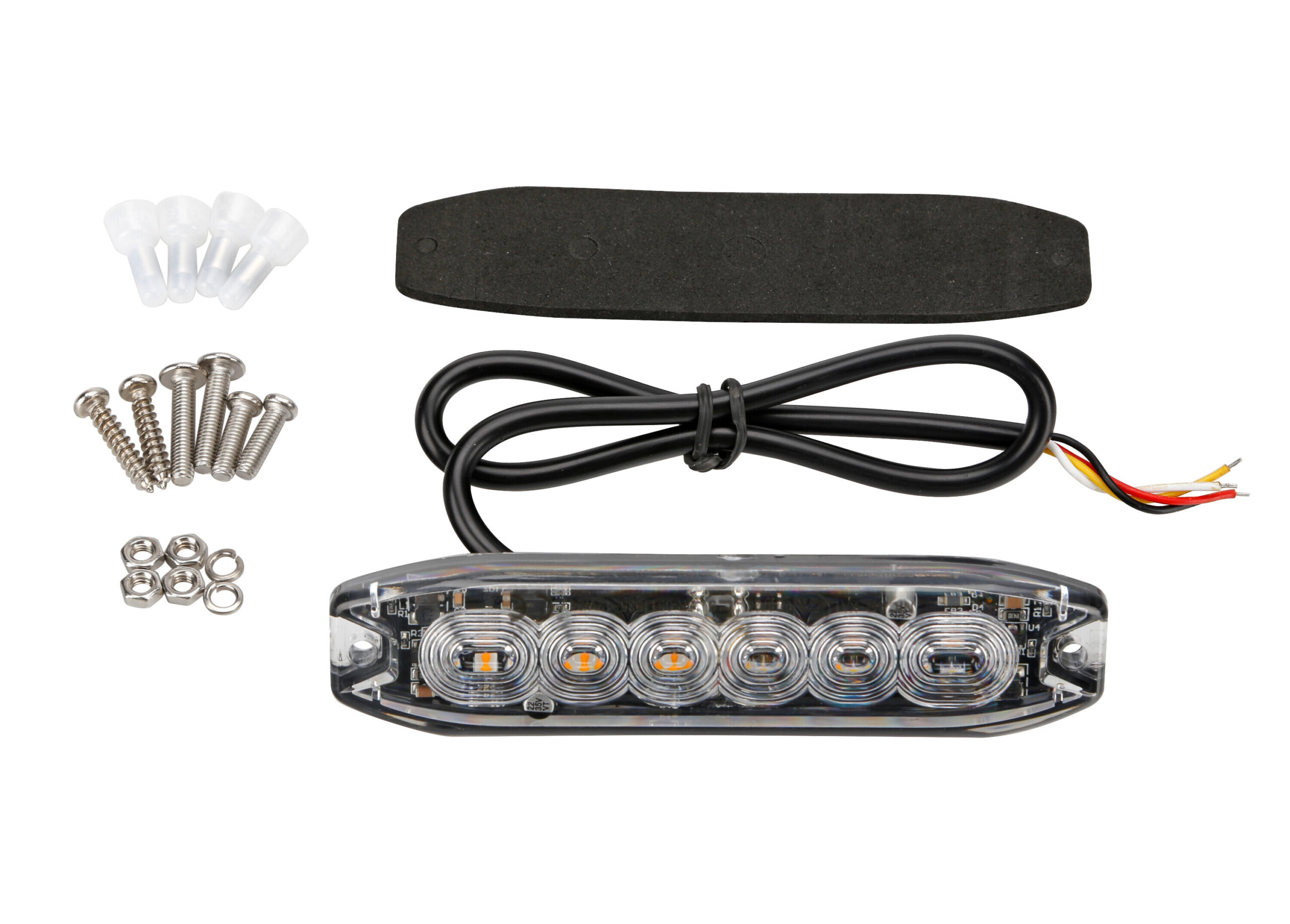 Luce di segnalazione multifunzione a 6 Led, 9/32V - Arancio - immagine 3
