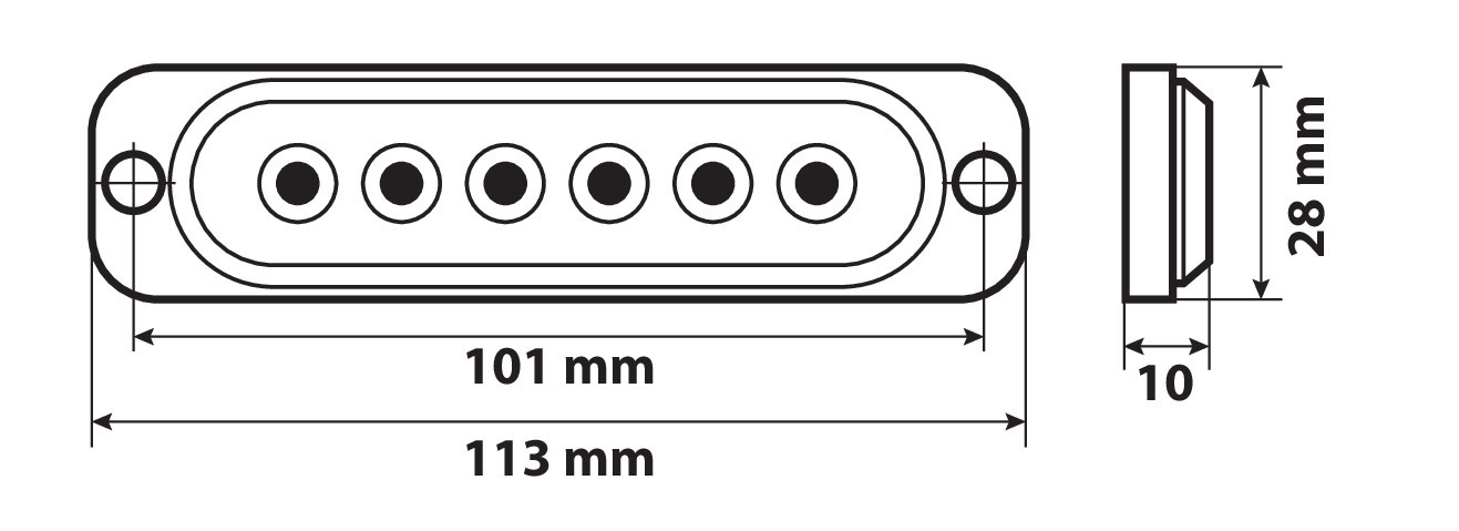 Luce strobo multifunzione - 6 Led - 12/24V - Bianco - immagine 4
