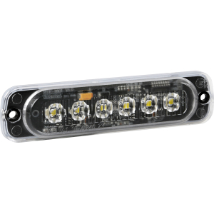 Luce strobo multifunzione - 6 Led - 12/24V - Bianco